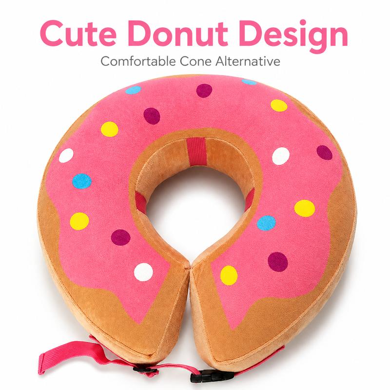 Inflatable Pet Recovery Collar Soft Plush Dog Cone Alternative Adjustable Anti Licking Donut Neck Collar For Pet Dogs And Cats