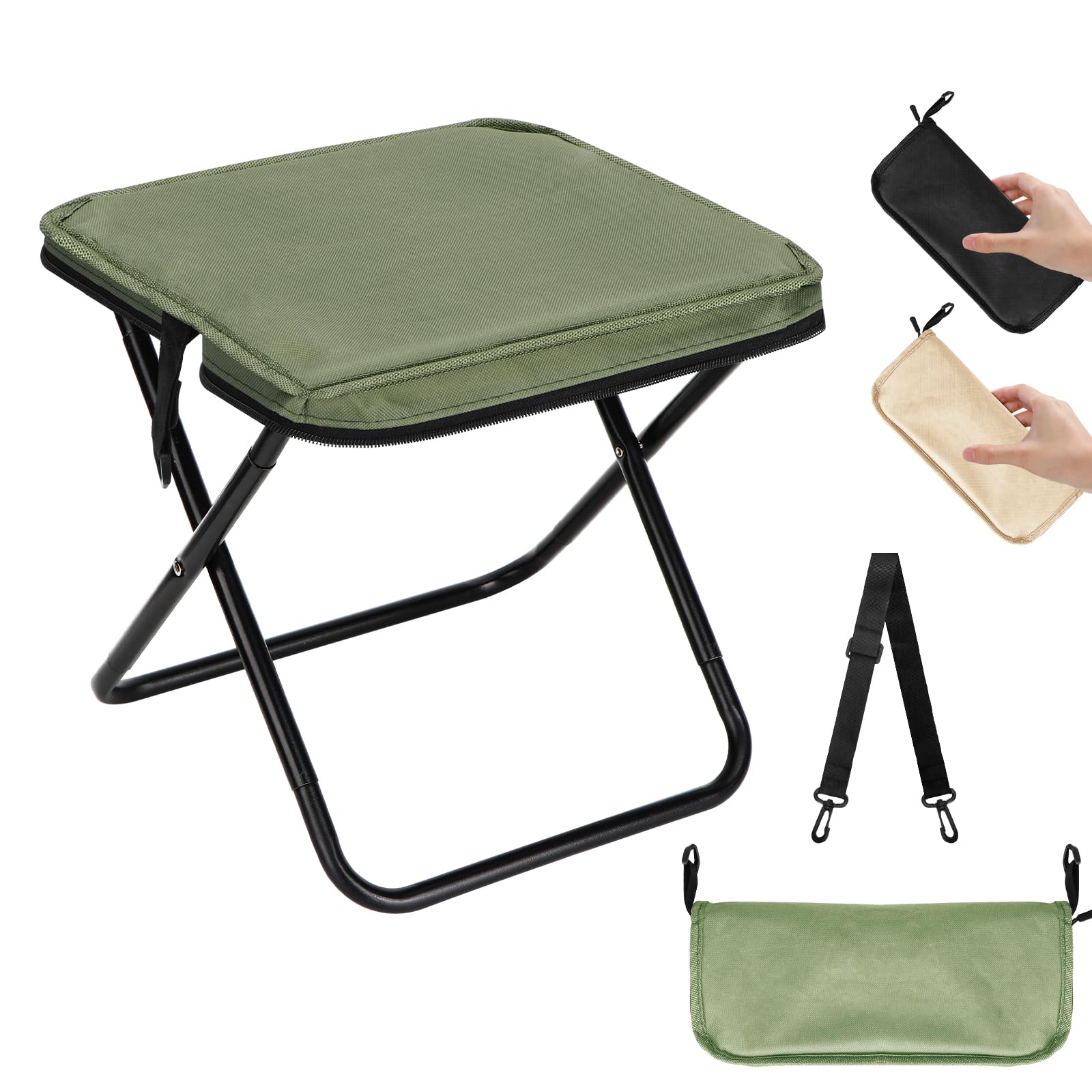 

Новый компактный складной уличный складной со сетчатыми карманами, идеально подходящий для ожидания и наблюдения за зеленым [Innovista] [Обновление 2025], стул, стул,