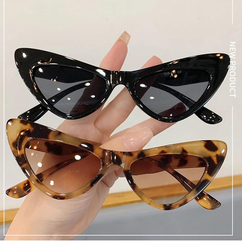 New Fashion Vintage Cat Eye Sunglasses Women Luxury Brand Designer For Female Punk Sun Glasses Trending Sexy Ladies Shades UV400