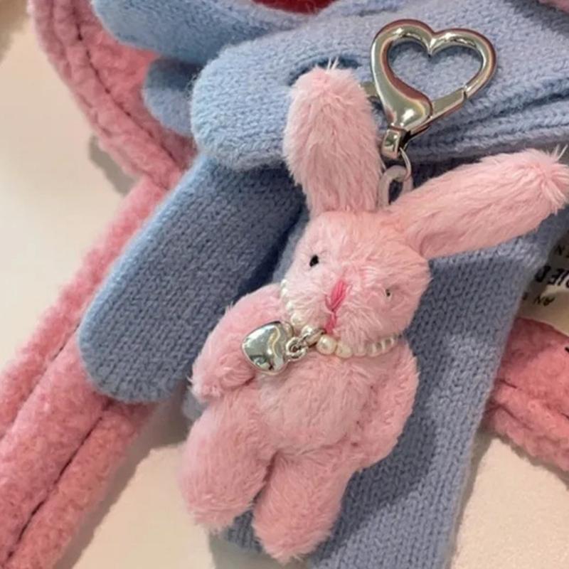 Hase Herz Handykette Koreanische INS Punk Niedliche Schlüsselanhänger Y2K Mode Schmuck Niedliche Schlüsselanhänger Puppen Anhänger Zubehör Geschenk