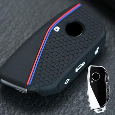 Car Remote Key Fob Case Cover Keychain Shell Holder For Bmw Ix I7 Xm X1 X5 X7