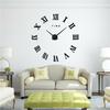 Extra 3d Diy Large Roman Numerals Luxury Mirror Wall Sticker Clock Home Decor