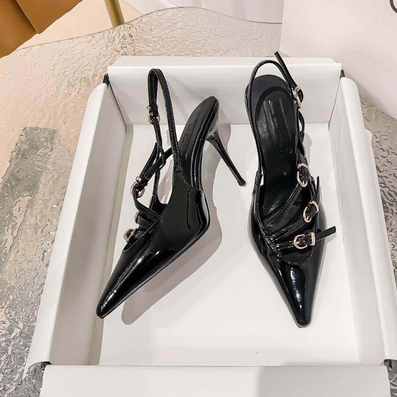 Spring And Summer Women's High Heels, Stiletto Sandals, One-line Straps, Empty Back Shoes, Versatile High Heels