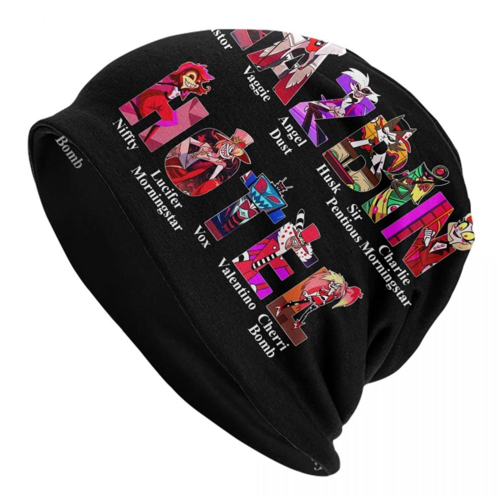 Hip Hop Warm Knitted Hats Adult Unisex Comedy Hazbin Hotels Skullies Beanies Caps Anime America Song And Dance Bonnet Hats