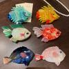 Colorful Marine Life Fish Hair Clip Large Acetic Acid Hairpin Acetate Ocean Animal Hair Claw  Girls
