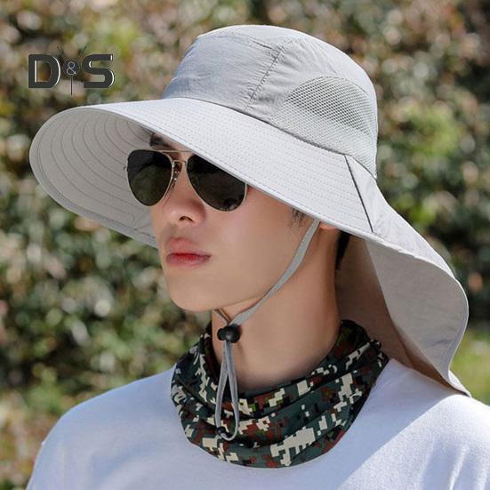 Unisex čepice na opalování Ochrana krku Dutá síťovina odolná proti větru Pevný popruh Anti-UV Skládací krém na opalování Prodyšná Venkovní čepice pro zahradu Rybaření
