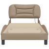 LED Bed Frame without Mattress  Hvar  Cappuccino Brown 90 x 190 cm