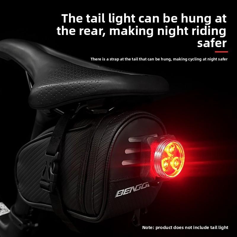 Bicycle Rear Seat Bag With Pvc Leather For Cycling Storage And Commuting