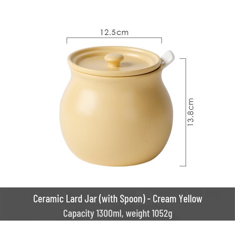 Multi-purpose Ceramic Storage Jar with Lid