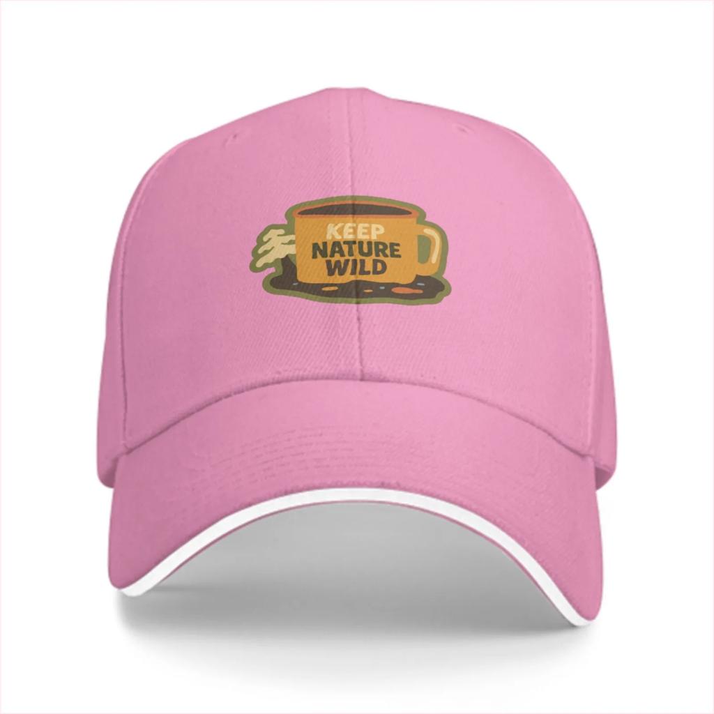Keep Nature Wild Coffee Mug Graphic Baseball Cap Unisex Casual Adjustable Polyester Hat