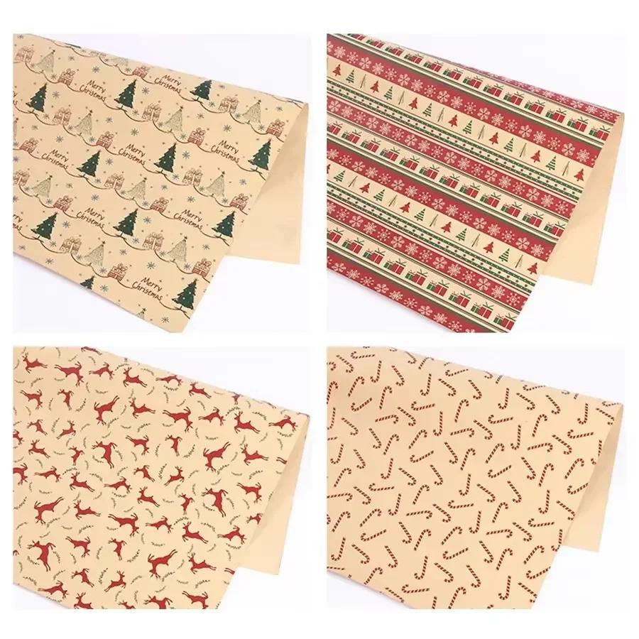 Kraft Gift Wrapping Paper Christmas Gift Packing Paper Parcel Packing Art Craft Home Decoration Festive Party Supplies