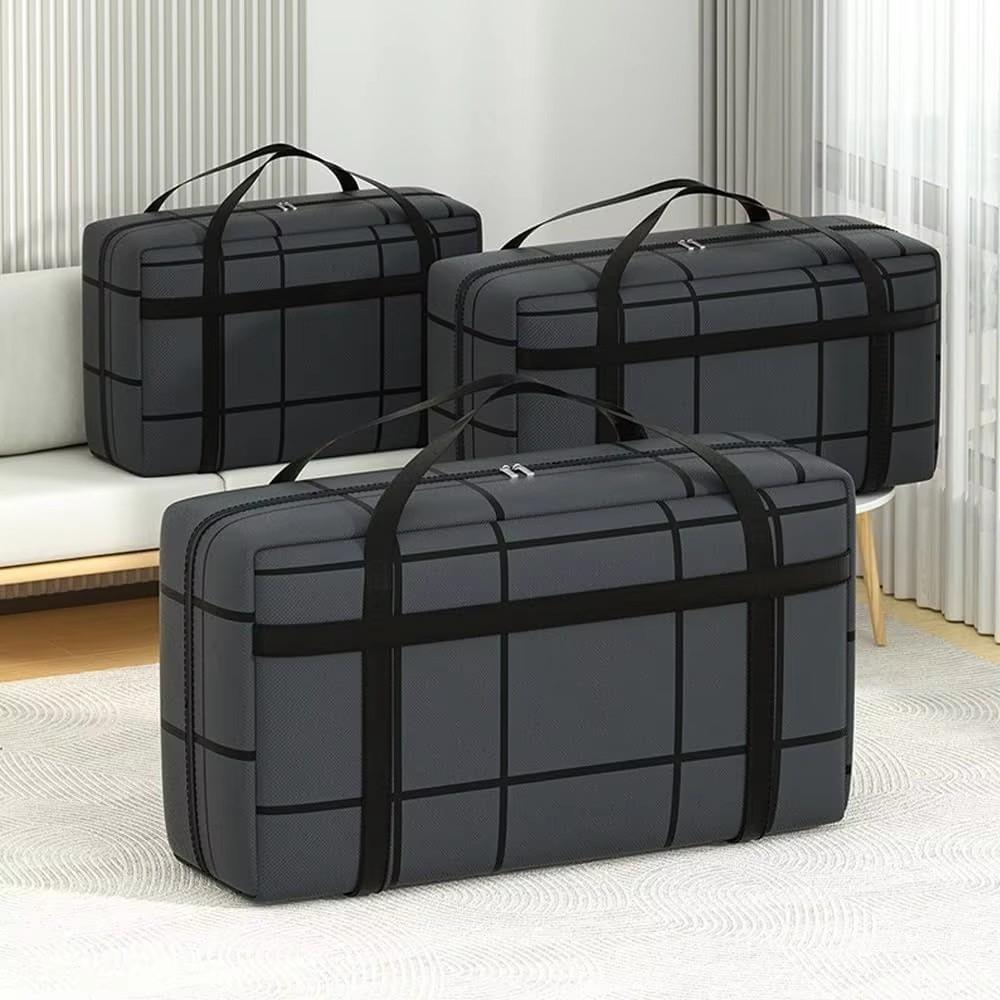 Large Capacity Clothes Storage Bag Double Zipper Quilt Storage Bag Duffel Bag  Closet Organization