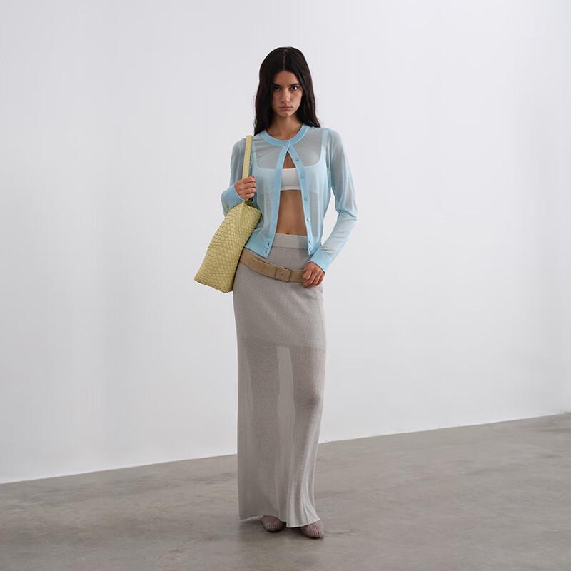 Женский вязаный кардиган из смесового льна One Size