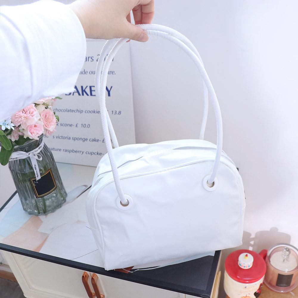 Elegant Soft PU Tote Bag Anti-splash Water Solid Color Shoulder Bag Square Underarm Bag  Women