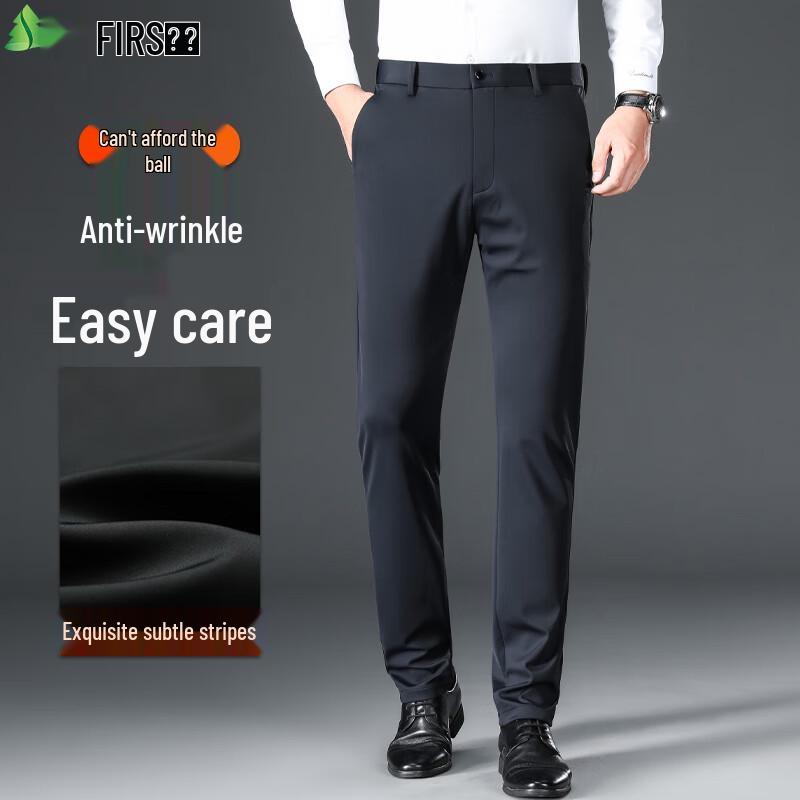 

FIRS Men s Four-Way Stretch Business Casual Straight-Leg Trousers 32