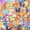 10/30/50/100pcs Kawaii  Eevee Cartoon Stickers Cute Anime Pikachu Decals Waterproof DIY Laptop Phone Stationery Sticker
