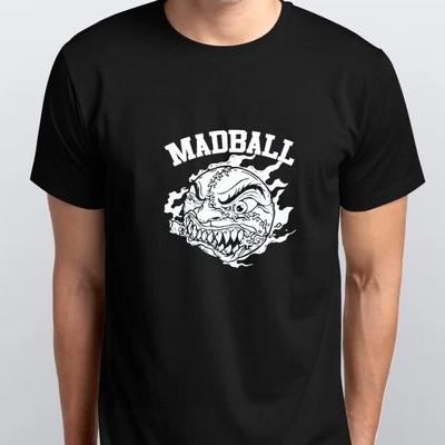 MADBALL 100% Baumwolle T-Shirt Herren Tees Oberteil Größen S M L XL XXL Farben Schwarz, Bordeaux