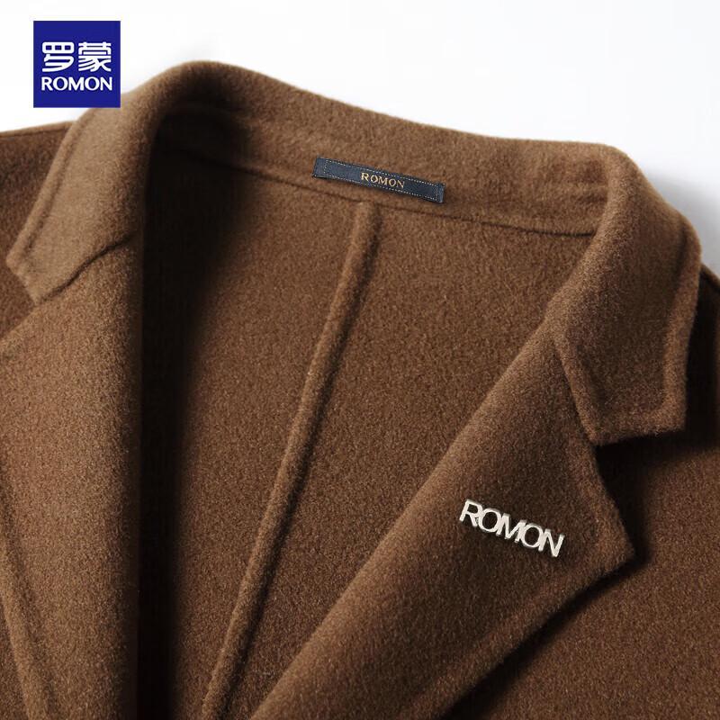ROMON Men's Wool Blend Double-Sided Casual Suit Jacket