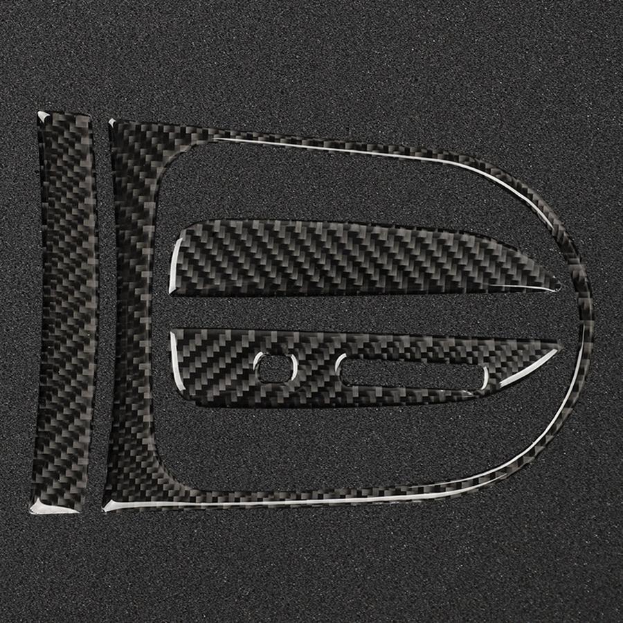 Carbon Fiber Style Interior Gear Shift Decor Panel Trim Fit For Ford Mustang 2015-2019