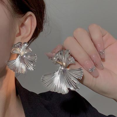 Exaggerated Personality Earrings Ginkgo Biloba Earrings Senior Sense of Temperament Versatile Earrings Earrings Earrings