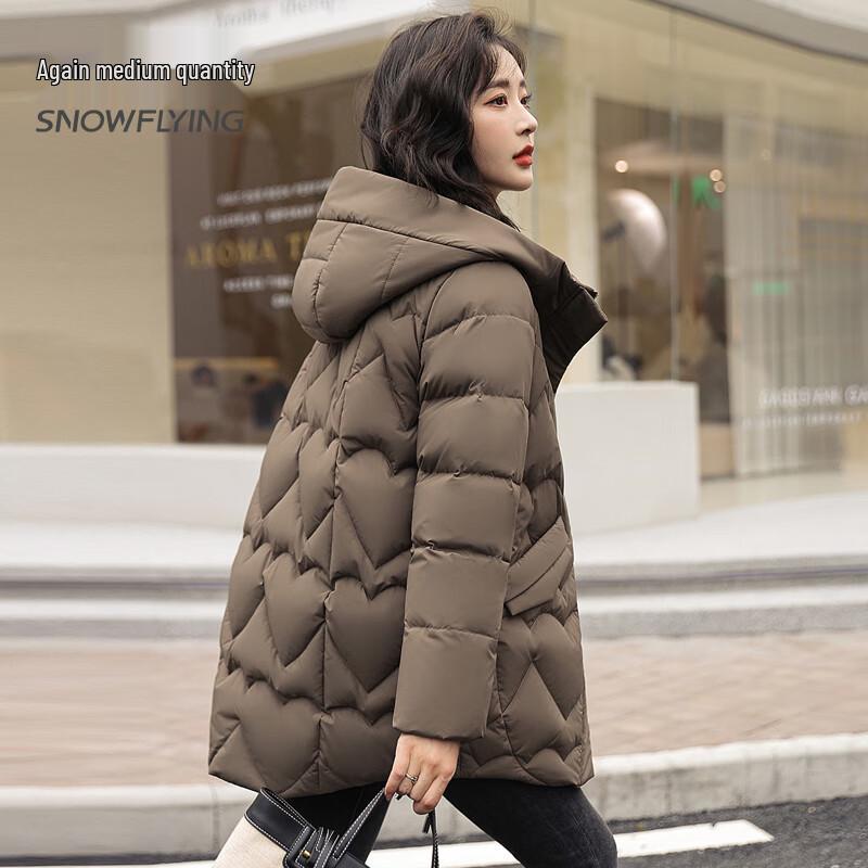 

XueZhongFei Women s Hooded Short Duck Down Puffer Jacket M