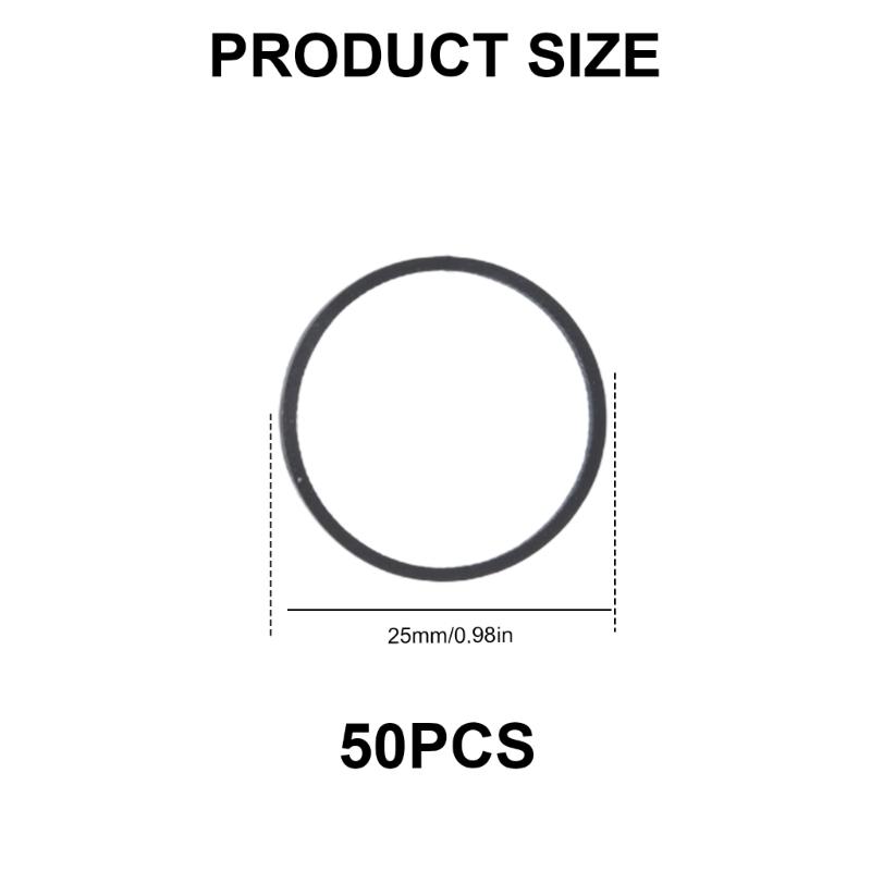 Rubber Drive Belts 1.1mm for Turntables Cassette Players Tape Recorder Machine 25mm Diameter 50PCS