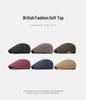 Washable Unisex Spring/Autumn Smooth Beret - British Retro Newsboy Cap