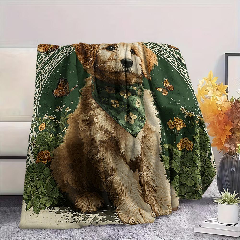 

Poodle Print Flannel Blanket, High quality Comfortable for All Seasons, Home Decor, Warmth and Comfort, Perfect for Christmas Gifts 80cm x 120cm