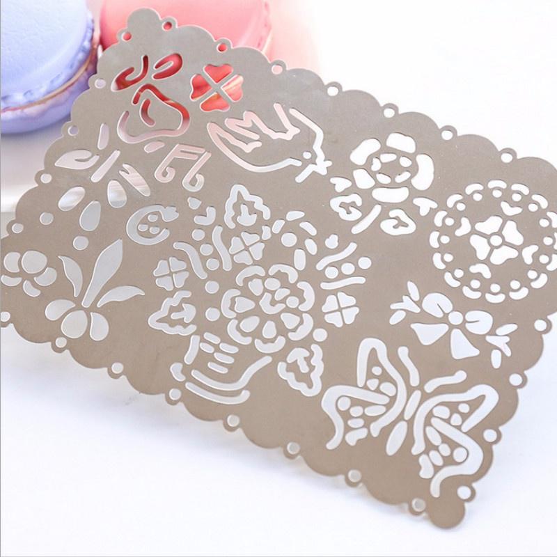 Multi Function Stainless Steel Doodle Drawing Rule with Lace Hollow Out