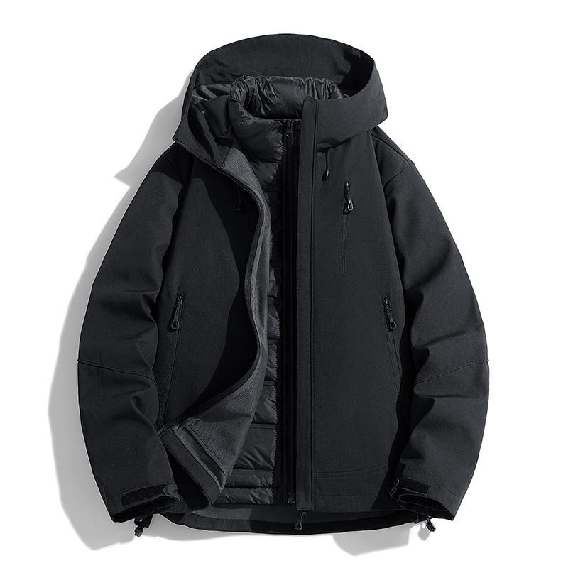 Woodpecker 3-in-1 Down Jacket: Unisex Winter Coat with Removable Liner for Outdoor and Mountaineering.