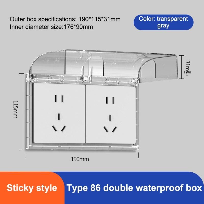 Self Adhesive Waterproof Wall Socket Cover With No Drilling Design And Easy Installation For Bathroom Kitchen Outdoor Use