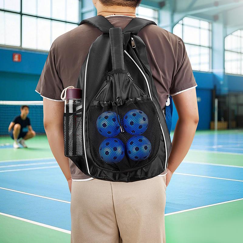 Pickleball Rackets Backpack For Men Women Sports Reversible Pickleball Paddle Bag Tennis Racquetball Badminton Travel Sling Bag