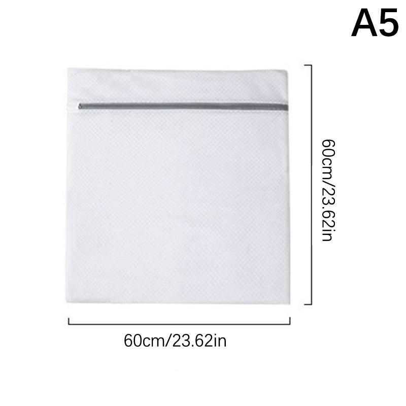 1Pc White Durable Large Washing Laundry Bag Mesh Organizer Net Dirty Bra Socks Underwear Shoe Storag Wash Machine Cover Clothes