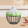Garlic Storage Basket Ventilated Iron Food Storage Container Home Decoration for Kitchen Supplies