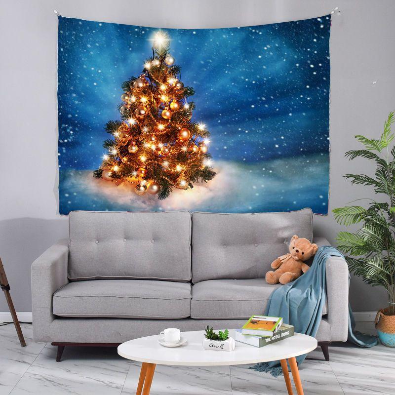 Tapestry Christmas Tree Background Hanging Cloth Party Bedroom Living Room Bedside Decoration Wall Tapestry