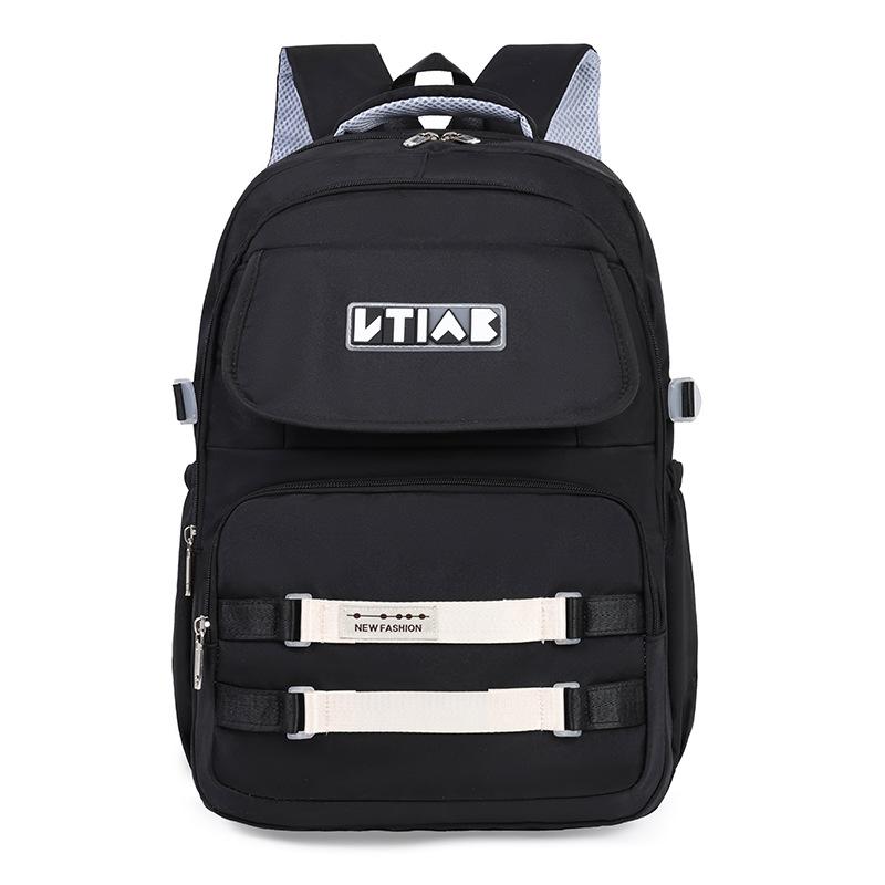

School bag 2025 new women s backpack college style junior high school student casual backpack чорний