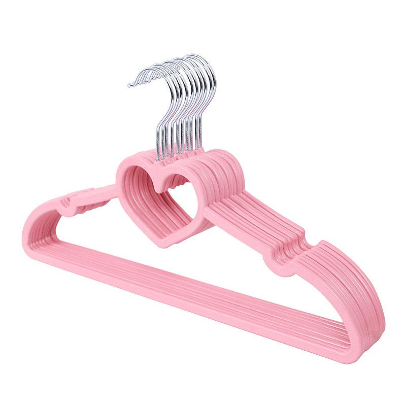5/10/20pcs Clothes Hangers,Durable ABS Pink Love Bow-Knot Pattern Hanger for Wardrobe Storage,Non-Slip Hanging Organizer Rack