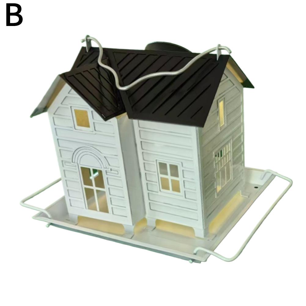 Кормушка для птиц в домашнем стиле, уличные качели, солнечная кормушка для птиц, креативная кормушка-домик для патио, уличное подвесное украшение