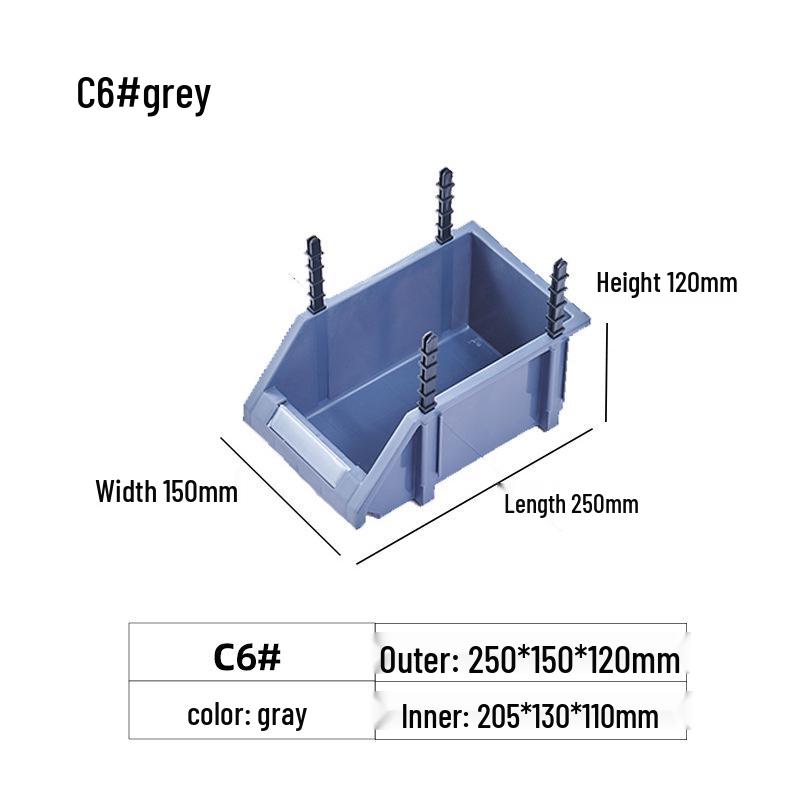 Modulare Kunststoffteile- und Werkzeugaufbewahrungsbox mit schräger Öffnung