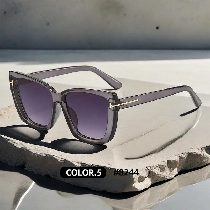 Brand Designer Cat Eye Sunglasses W Omen Vintage High Quality Sun Glasses Fashion Big Frame Cool Sexy Female