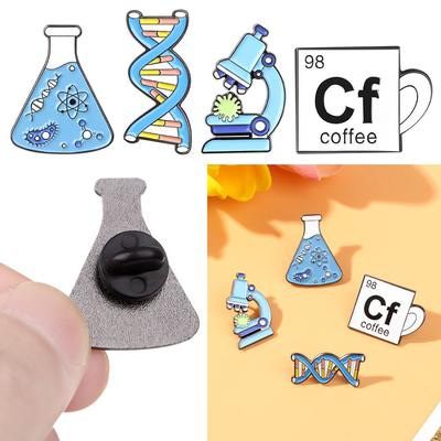 Science Teacher Gift Beaker Chemical Molecular Science Enamel Pin Brooches Badges