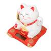 3.5in Lucky Fortune Cat Solar Powered Waving Lucky Cat Display Decoration for Desktop Home Entrance