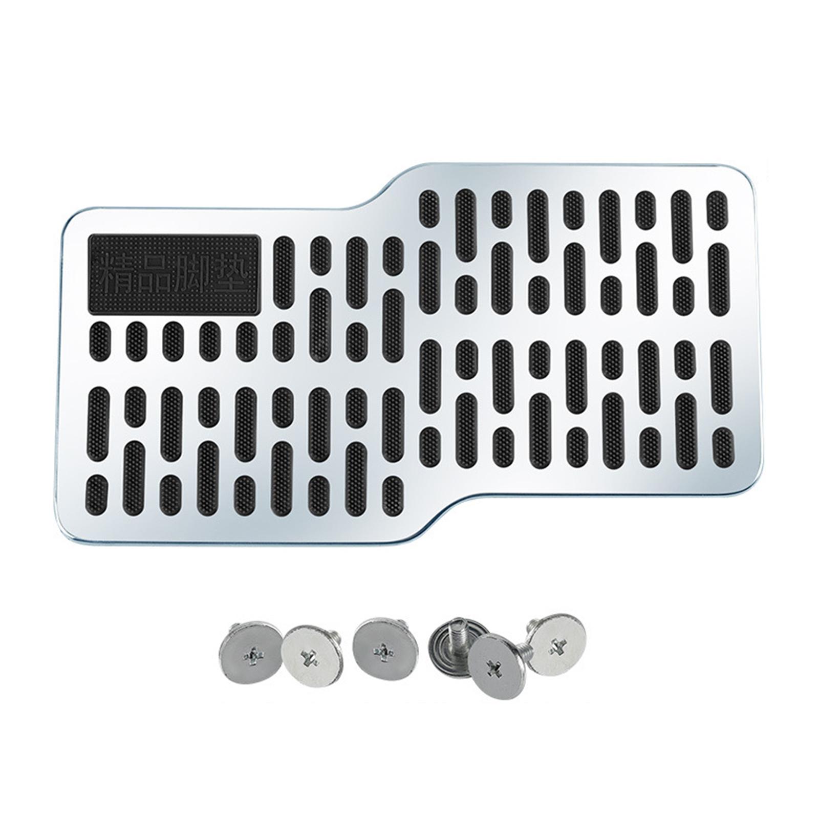 

Стальные педали автомобиля Противоскользящая подставка для ног Простая установка Обновления педалей для интерьера для повышения безопасности вождения и интерьера чёрный