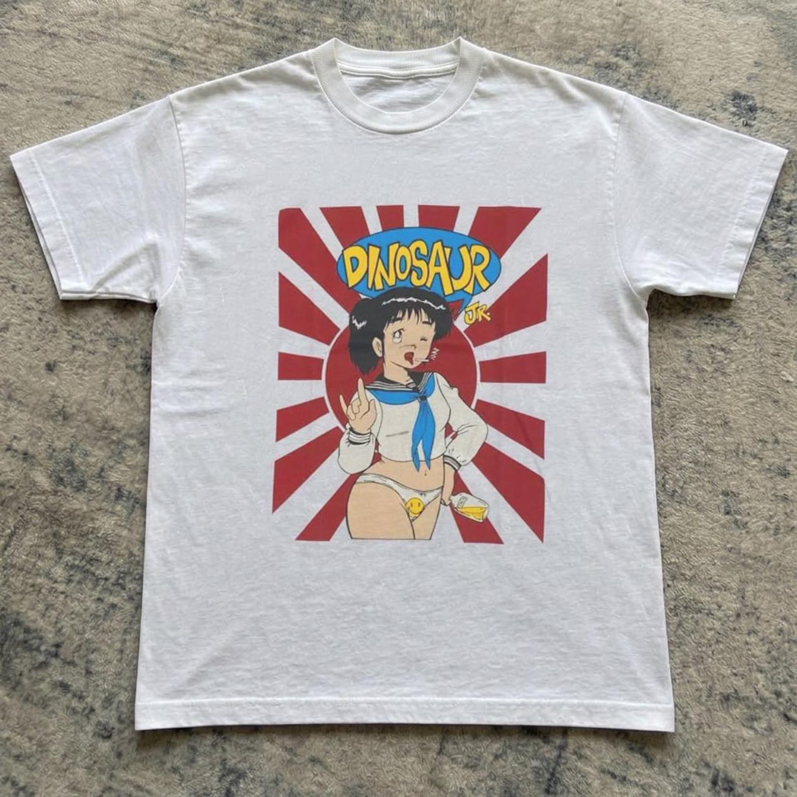 white Dinosaur Jr T-Shirt 90s Single Stitch Band Tee, unisex shirt, 90s Album, XL