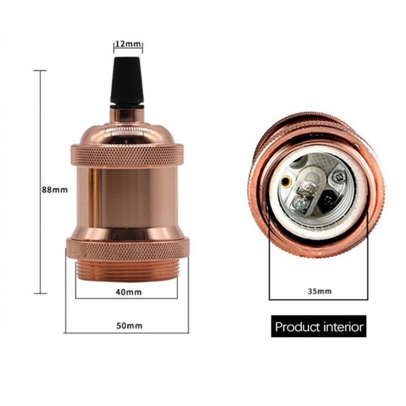 Pendant Lights Vintage Aluminum Edison Bulb Base Retro Industrial Pendant Fittings Lampholders Light Socket E27 Lamp Holder