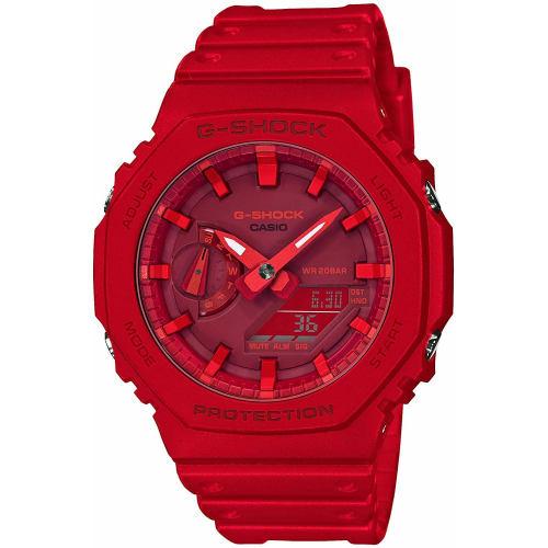 Casio G-Shock Men's Analog-Digital Casio Oak Watch, Red, GA-2100-4A, for Outdoor and Sports Use