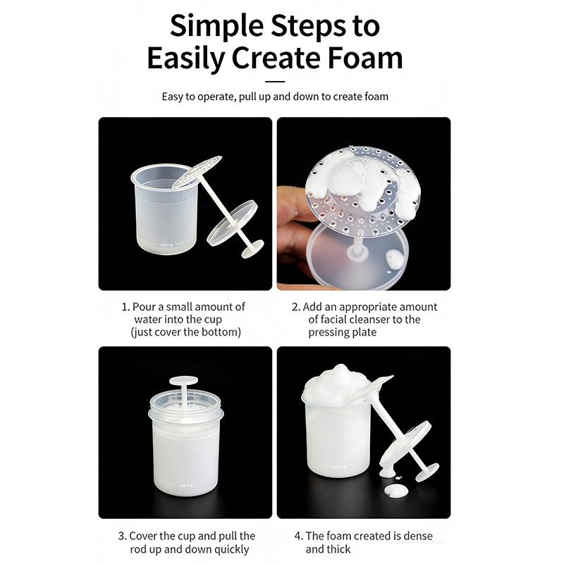 Foam Maker Portable Facial Cleansing Tool Plastic Bubble Maker Foamer For Face Wash Creates A