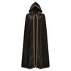 Manteau à Capuche en Velours pour Femme Longue Cape avec Passementerie Décorative pour Costume d'Halloween Cosplay et Événements Thématiques