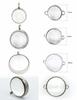 15pcs Curved Glass Living Locket Pendant Floating Locket Necklace For Women Stainless Steel Jewelry Making Reliquary Medallion