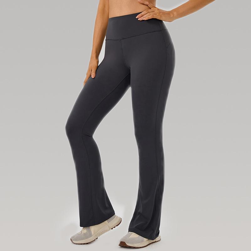 Women's High Waist Slimming Flare Yoga Pants - Butt Lifting Cropped Fitness & Running Trousers